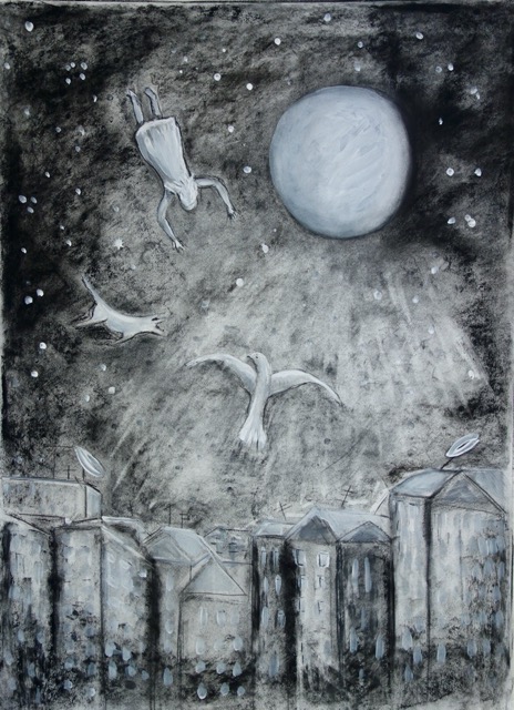  Flying AT Night Over The City 