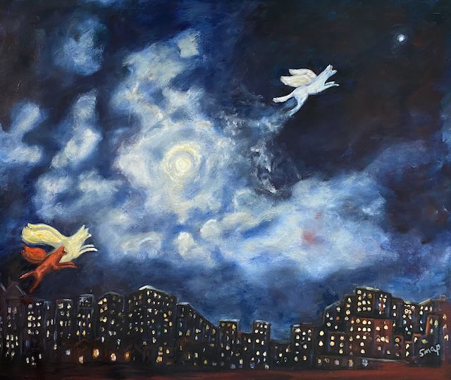  The Return To Sirius | Oil on Stretched Canvas | 93 x 73 cm 