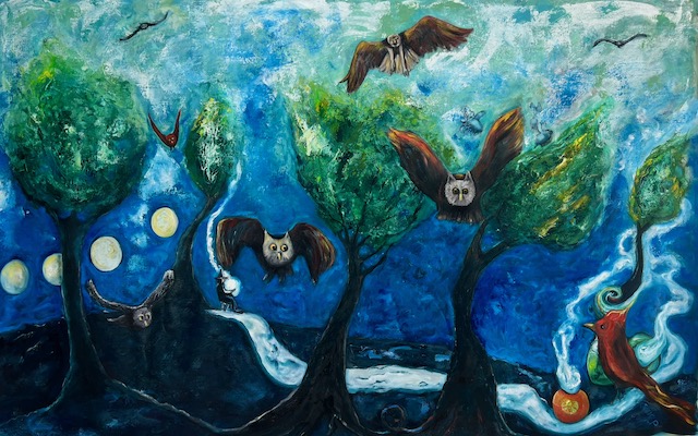  Eight Birds | 188 x 120 cm | $3800 